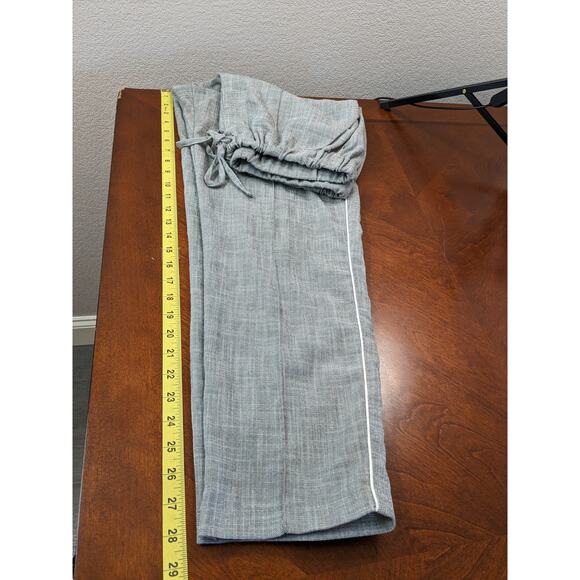Topshop Side Stripe Trousers Size 8 Gray Mid Rise Pants Career Pull On Workwear - Picture 8 of 12